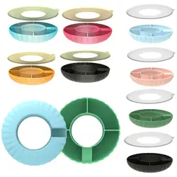 Reusable Silicone Snack Bowl Food-Grade Snack Tray Lightweight Snack With 4 Compartments for stanley Cup Accessories P8H5