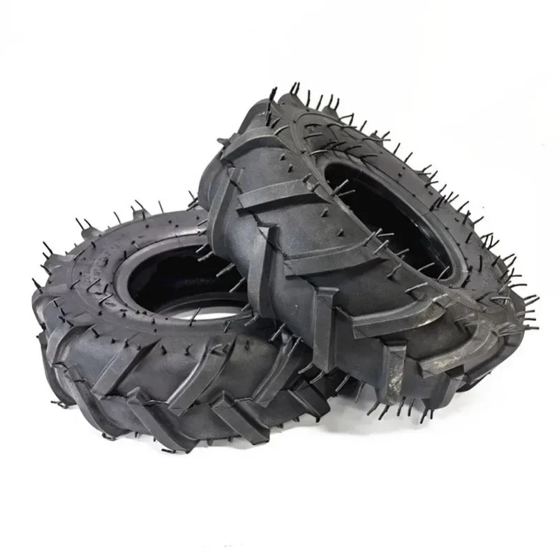 13 inch herringbone inflatable wheel  * 5.00-6 micro tiller tractor pneumatic tire   rubber scraper