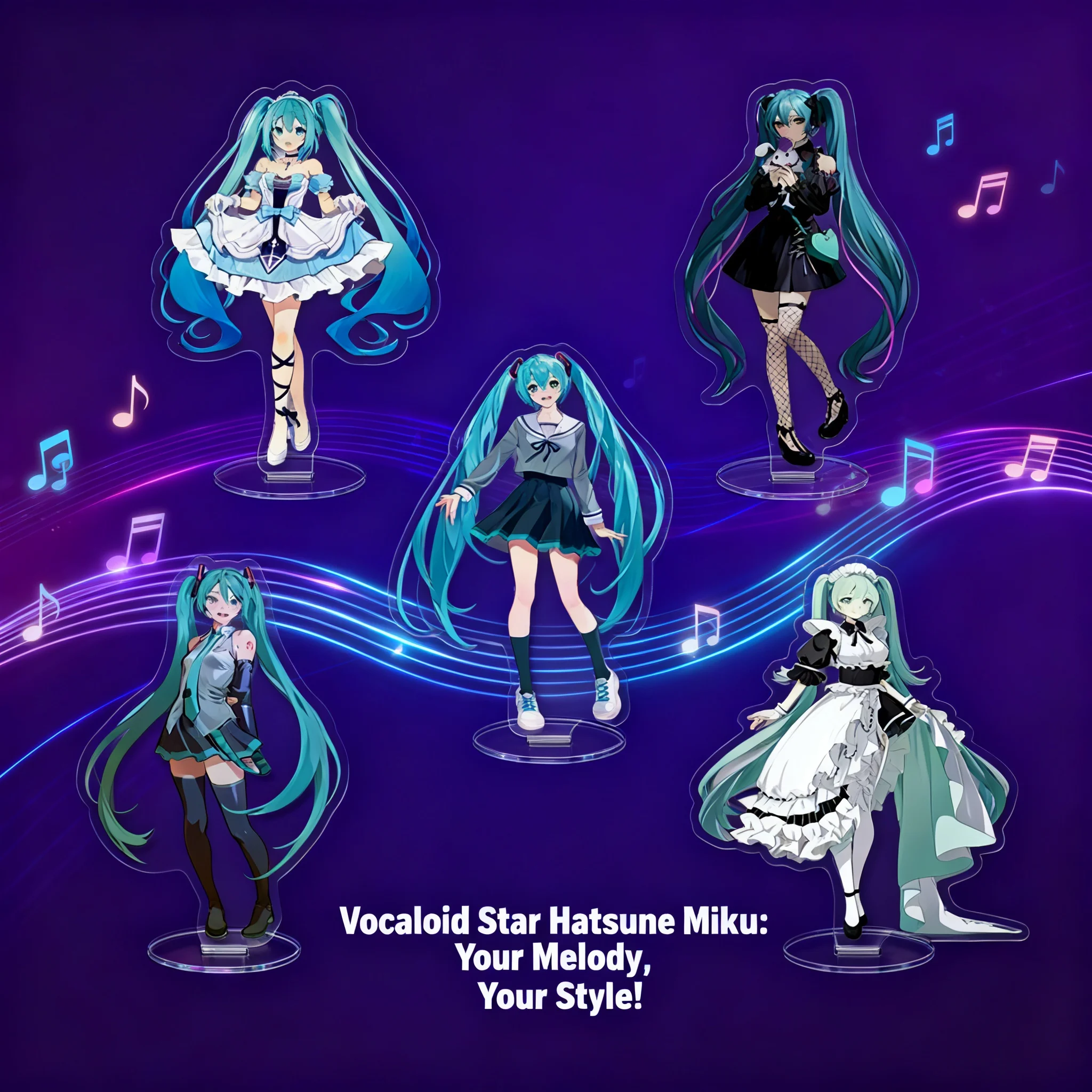 

Miku Hatsune Miku Snow Miku Anime Acrylic Stand Figure HD Display Birthday Gift Anime Merchandise