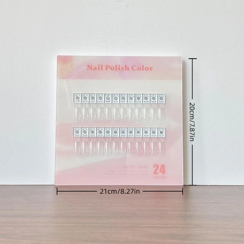 24/36/48Colors Nail Gel Polish Color Testing Tools Separable Magnetic Tips Nail Color Board Try-on False Nail Tips Showing Board