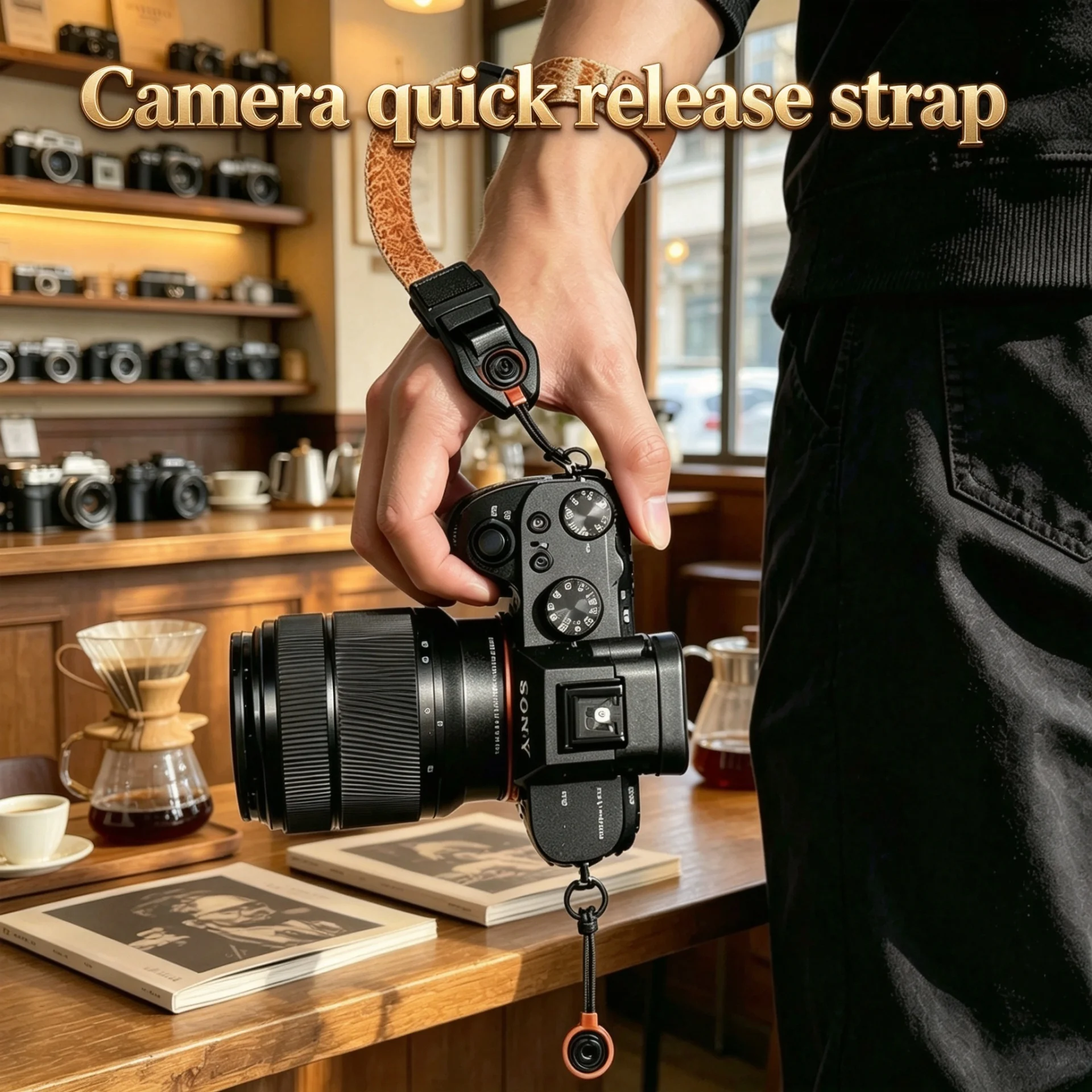 New Quick Release Wrist Strap for Micro SLR DSLR Cameras Compatible with Canon Nikon Leica Sony A5100 A6300 A7RM2 A6000 A6500 A7