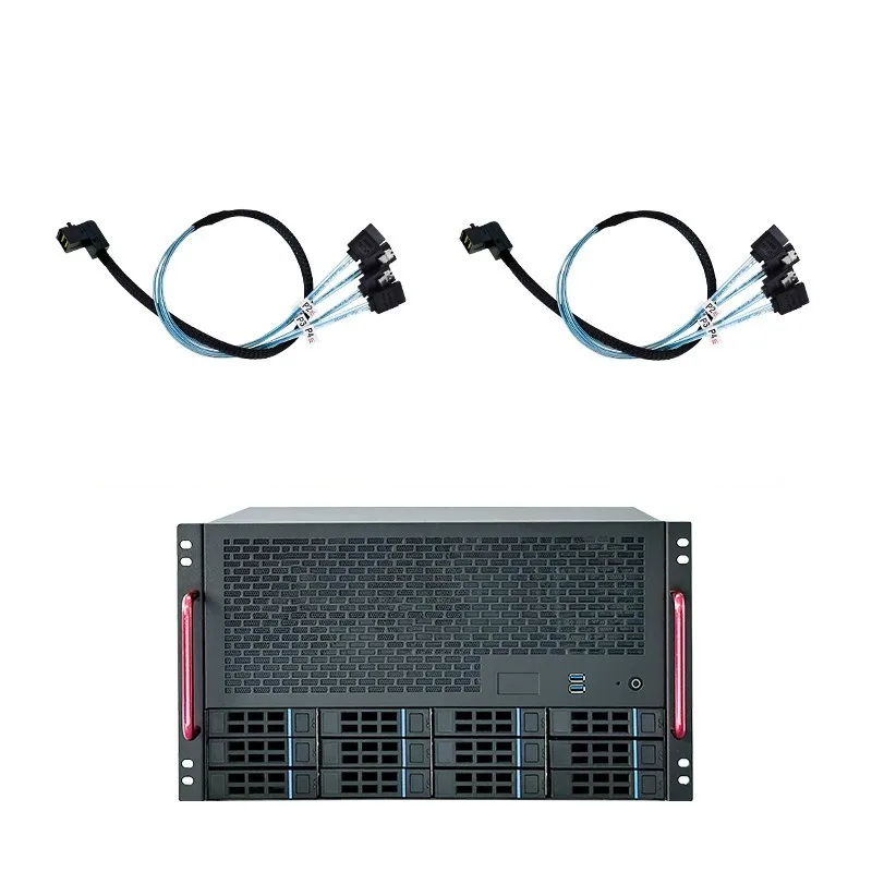 12 Bay Storage Server Enclosure ATX Mainboard ATX PSU 8 Full Height PCIe Slots Home Enterprise AIO NAS Chassis