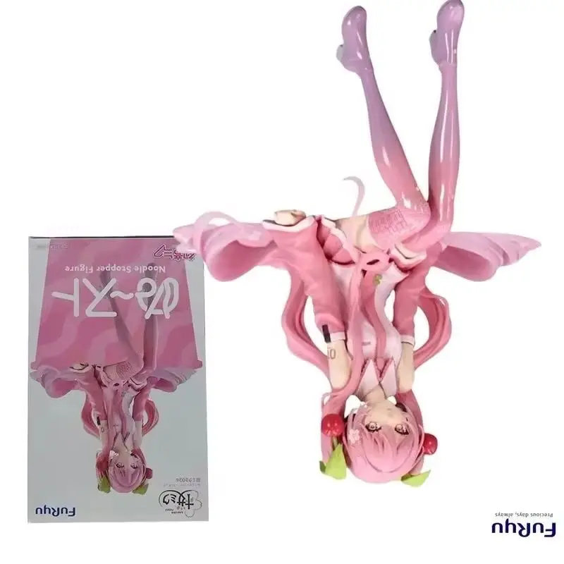 在庫あり。オリジナル・フリュ製、初音ミク・さくらミクのヌードルストッパー、pvc製、14cm。アニメキャラクターのコレクション用ディスプレイ玩具。