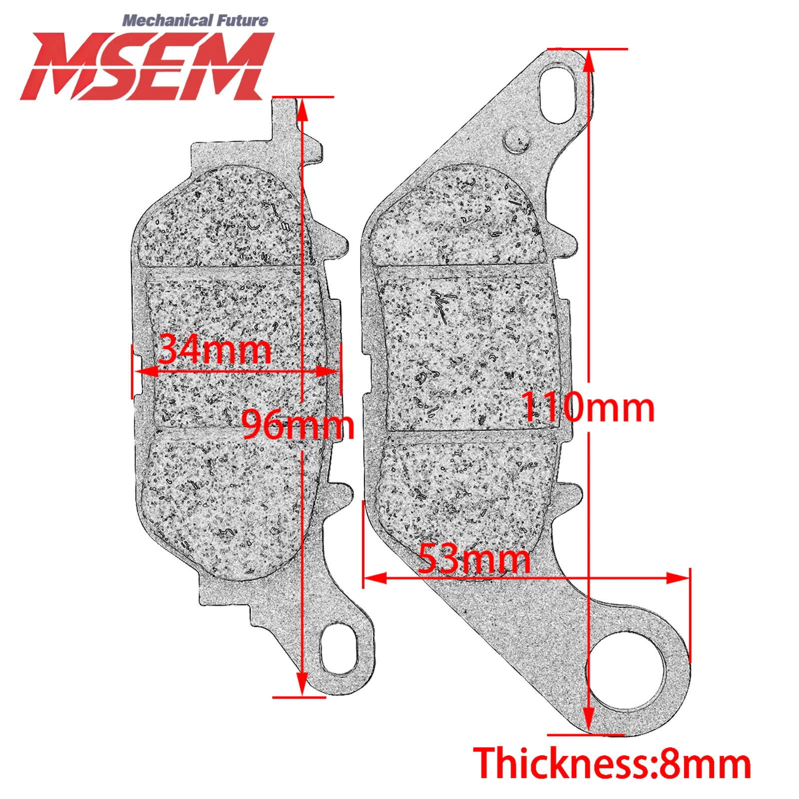 Rear Brake Pads For Yamaha YZF-R3 MT-03 321cc ABS 2015-2021 Motorcycle High Performance Universal Replacement Parts