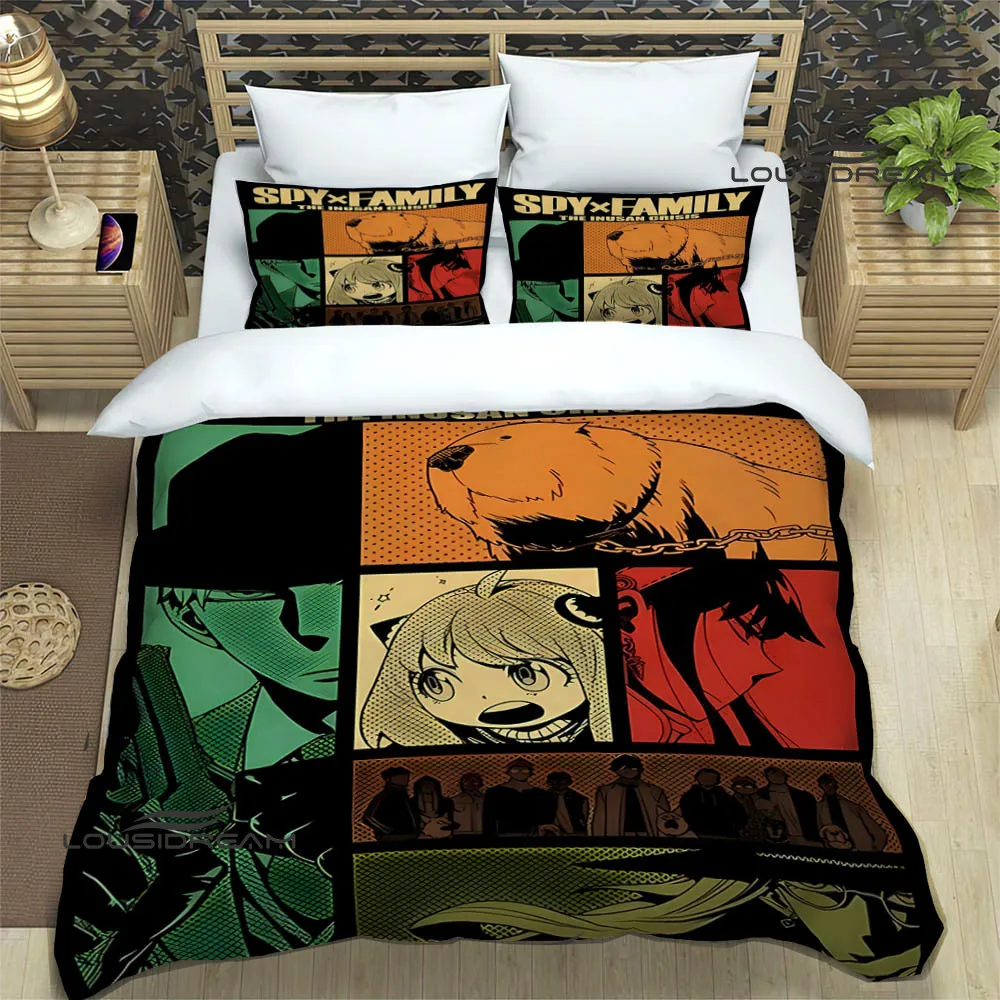 Cute Cartoon SPY×FAMILY Bedding Sets exquisite bed supplies set duvet cover bed comforter set bedding set luxury birthday gift