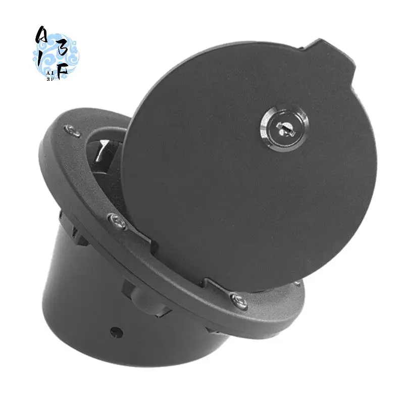 

A13F-For Jeep Wrangler JK 07-18 Car Gas Gasoline Tank Cap Cover With Lock Aluminum Locking Fuel Gas Gasoline Tank Cap