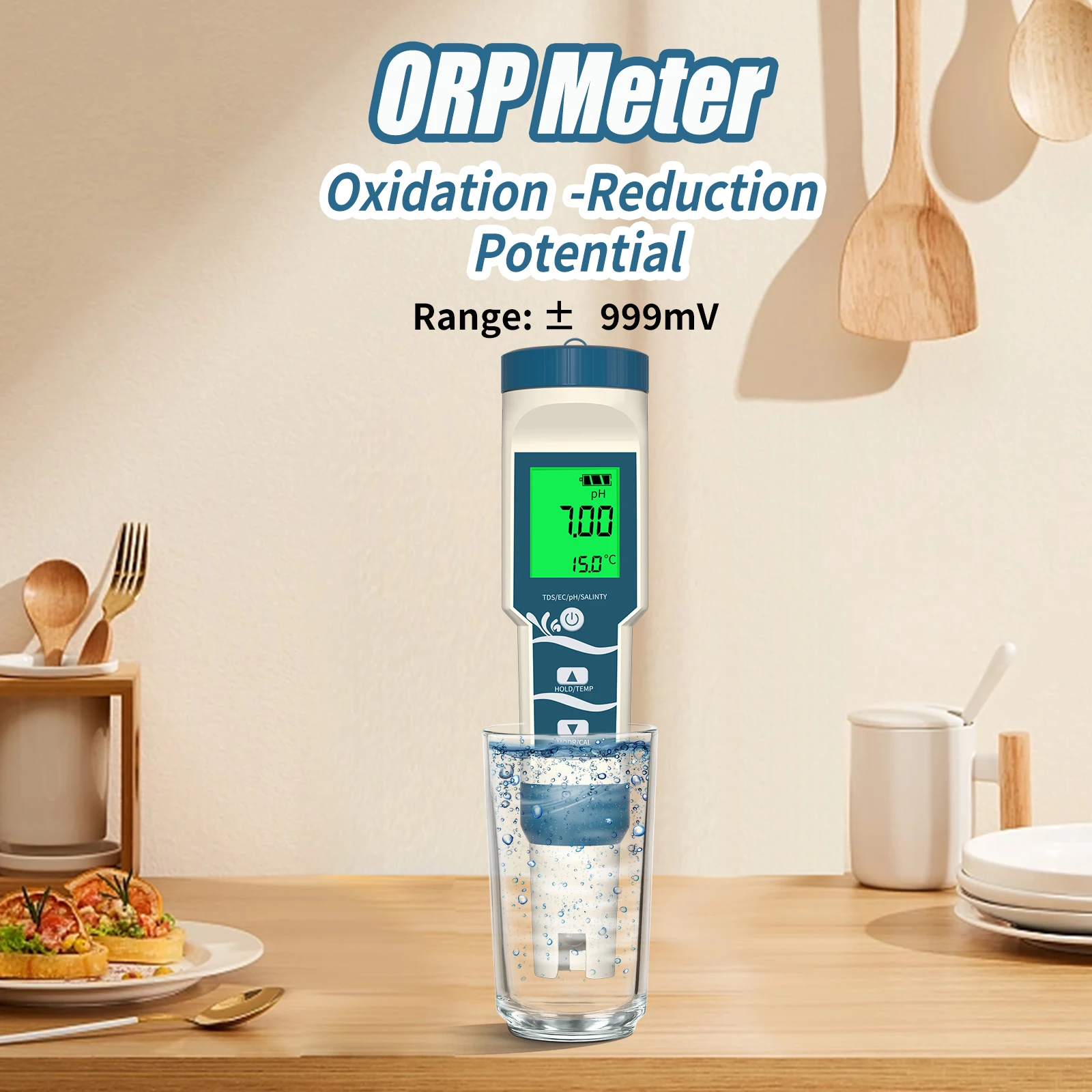 Imagem -04 - Yieryi Alta Precisão Tester Hidrogênio para Piscina de Água Potável ph Digital Orp Temp h2 Ppm Medidor com Atc Resolução 001