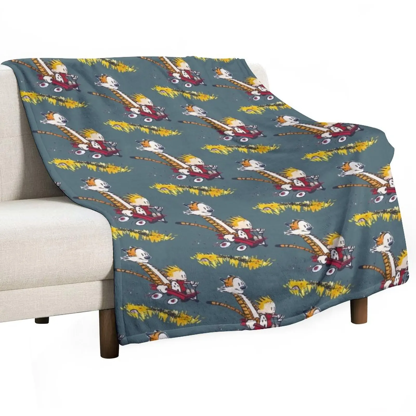 Calvin and The hobbes Throw Blanket Sleeping Bag Flannel Thin Blankets For Bed Luxury Beach Blankets