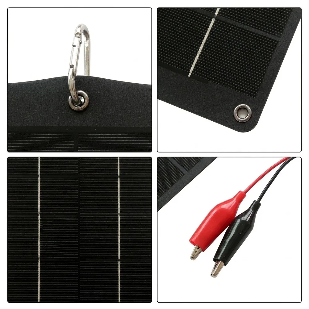 6W 5V Solar Panel Charger Polycrystalline Silicon For Outdoor Lighting Small Electronics USB-C Camera Power Supply Kit