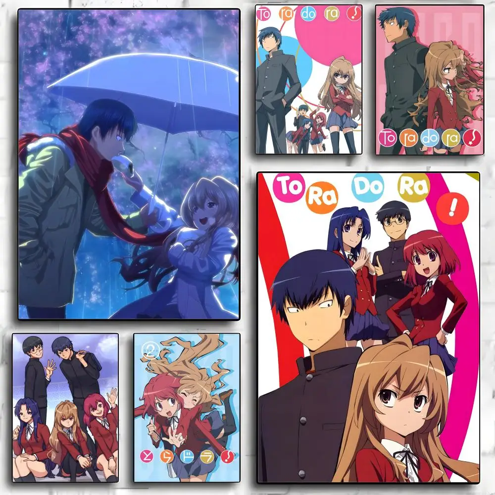 Póster de Anime T-Toradora, arte HD, pared adhesiva, impermeable, decoración estética para el hogar, sala de estar, dormitorio, bar