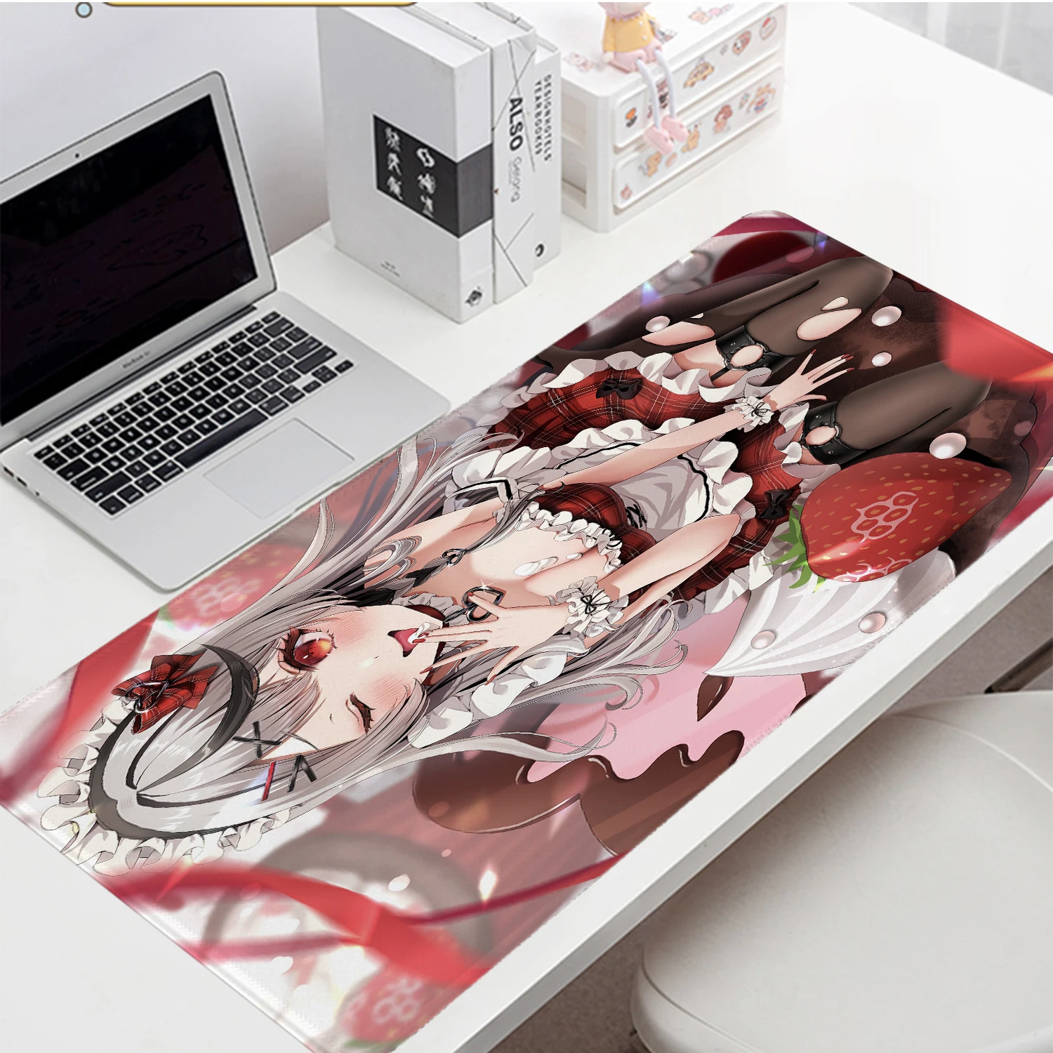 Anime Gaming Mouse Pad Sexy Girl Large Desk Mat Computer Keyboard Pad with Non-Slip Rubber Base,Kawaii Big Game Mousepad