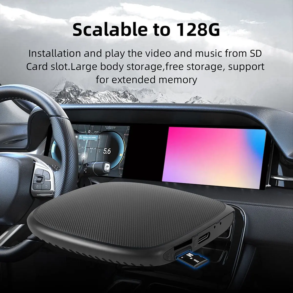 AAAE Wireless CarPlay Android Ai Box Wired to Wireless Carplay Android Adapter Octa-Core 4G+64G Plug and Play