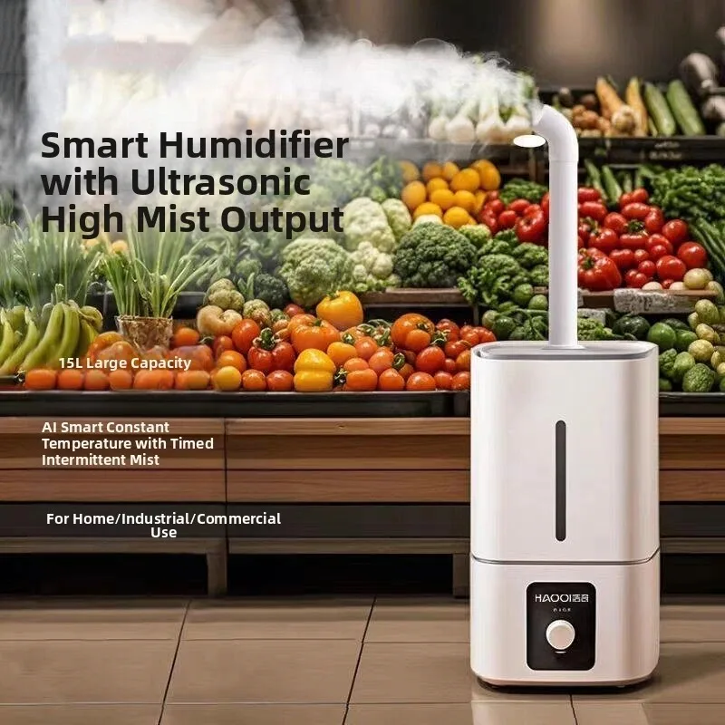 15L Square Humidifier for Large Rooms, Ultra Quiet Cool Mist Humidifier Auto Shut-Off,BPA-Free Water Tank–Ideal for Home Office