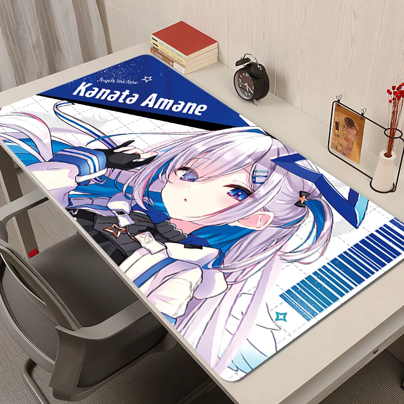 

Mouse Pad Laptop Game Anime Hololive Vtube Amane Kanata Mousepad Non Slip Rubber Desk Mouse Mat Gaming Kawaii Girl Keyboard pad