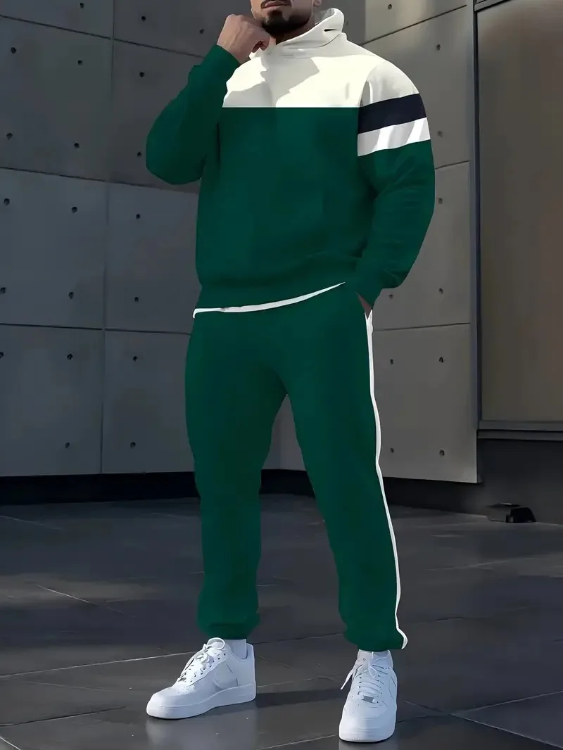 The New Men's Hoodie Set for Spring and Autumn 2025 Is a Casual and Fashionable 3D Printed Streetwear Collection