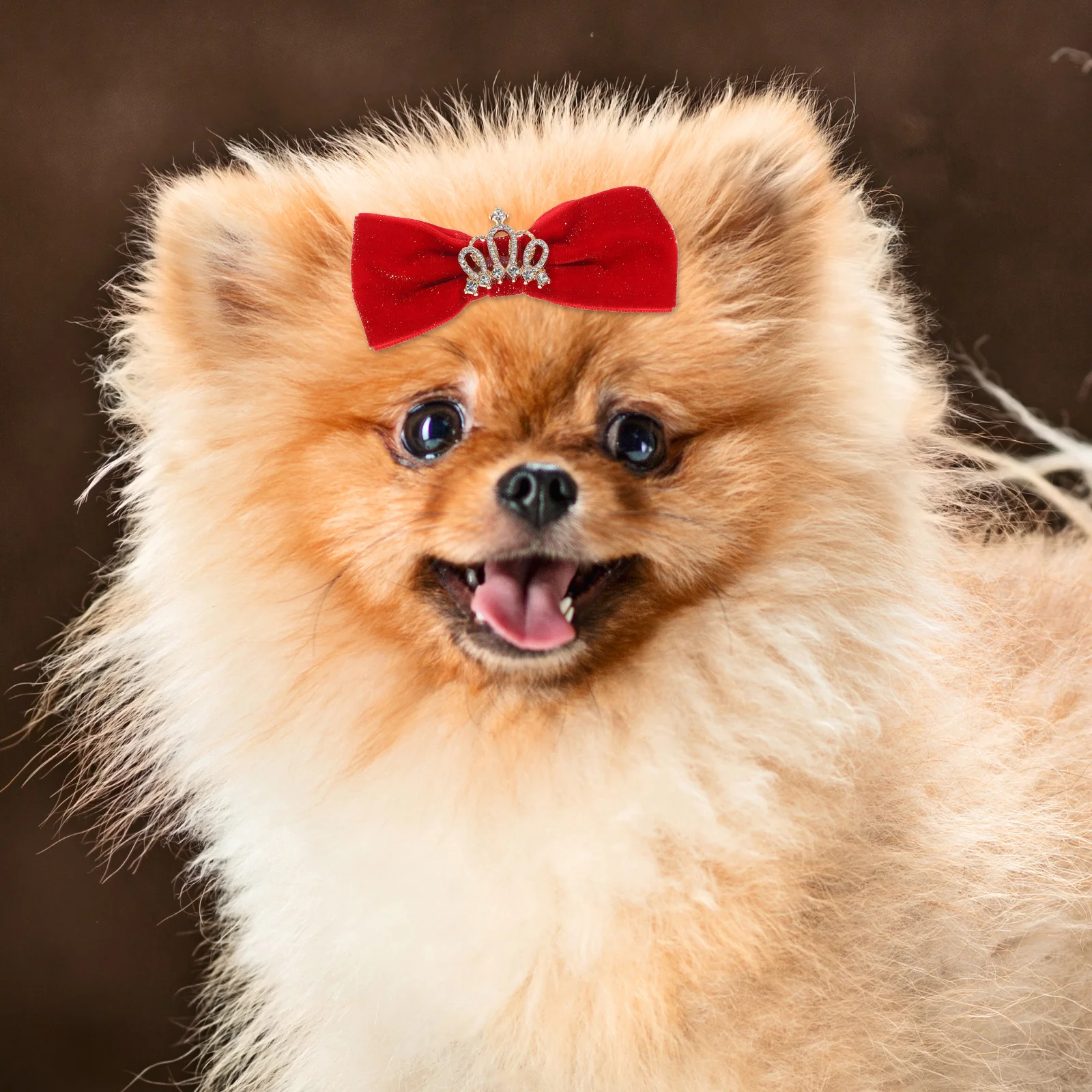 

4Pcs Dog Hair Clips Pet Hairpin Bowknot Crown Wedding Party Cat Puppy Hairpin Stylish Non Slip Secure Fastening Grooming