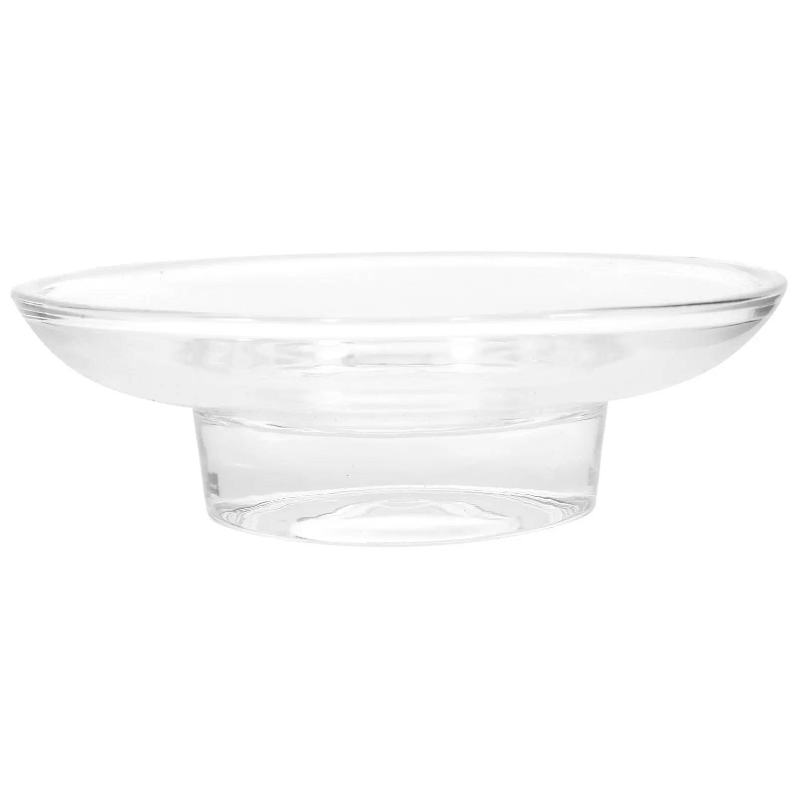 

Прозрачная круглая стеклянная мыльница с дренажем для ванной, душа, дома и улицы, подставка для мыла