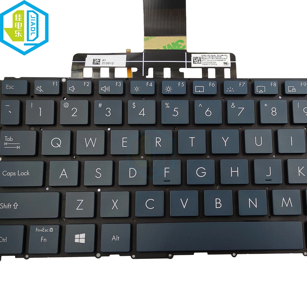 Imagem -03 - Teclado Retroiluminado para Asus Zenbook Duo 14 Teclas Azuis para Ux482 Ux482ea Ux482eg Ux482ear Ux482egr Árabe Eua Reino Unido