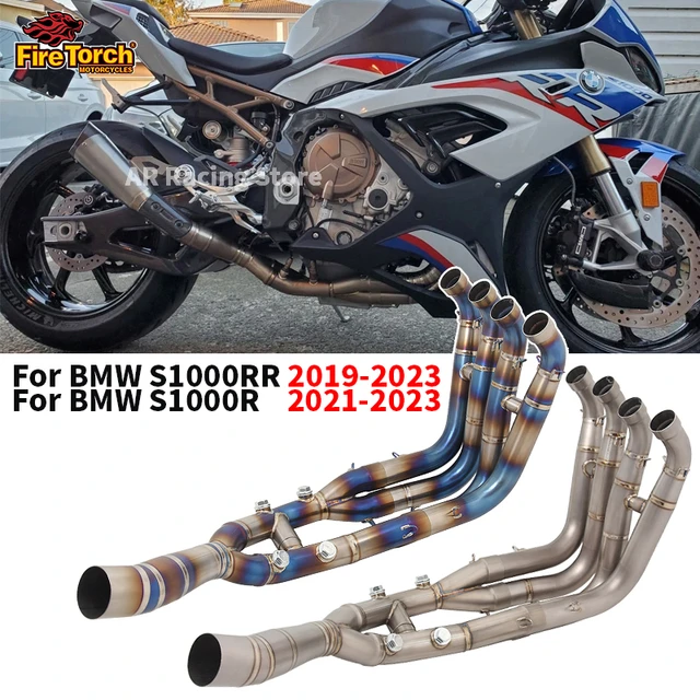 Slip On For BMW S1000RR 2019 - 2023 S1000R 2021 - 2023 Motorcycle Exhaust  System Espace Moto Titanium Alloy Front Link Pipe - AliExpress