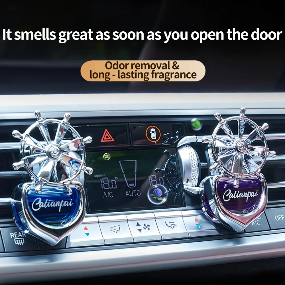 Car Air Vent Perfume Clip, Car perfume  Ornament, Liquid Light Scent, Fragrance For Men And Women, Rotatable Small Windmill Fan,