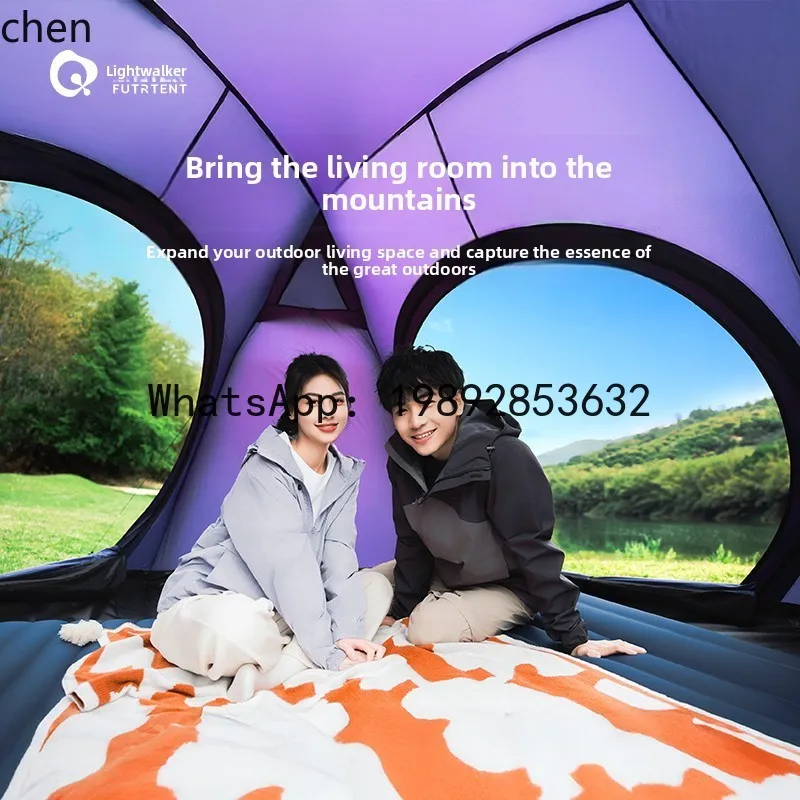 CC  Outdoor Inflatable Camping Tent Lightweight Overnight Picnic Rainproof Tent
