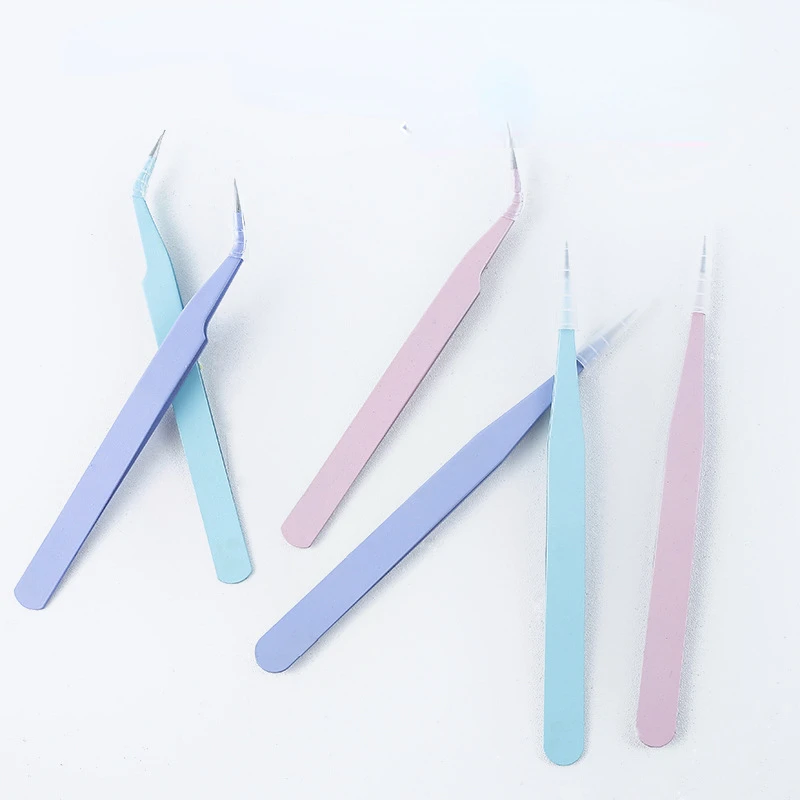 Macaron Metal Tweezers Hand Tool Clamp Stainless Steel Hand Book Sticker Tweezers Notebook Journal Decoration Tool