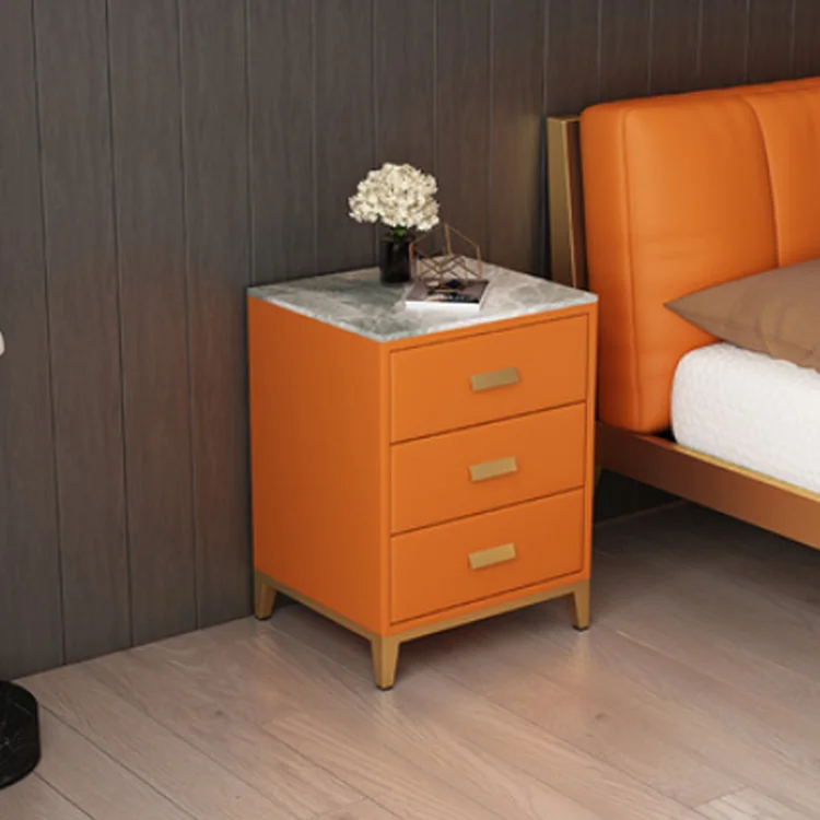 

Stainless Steel bed side table Plating Hardware chest of drawers Modern space saving furniture