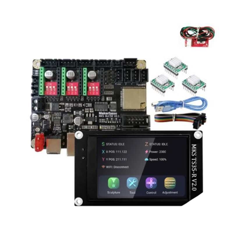 Imagem -02 - Mks Motherboard para Máquina de Gravação a Laser Controle Offline Faça Você Mesmo Desktop Mks Esp32-wroom32u Wifi Cnc3018 Max-pro