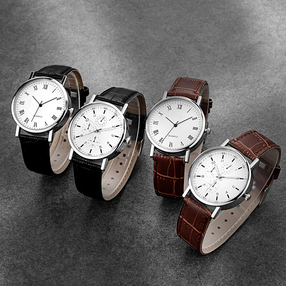 New Business Mens Watches Top Brand Luxury Quartz Wrist Watch Men Waterproof Leather Strap Masculino Reloj Hombre Relógio