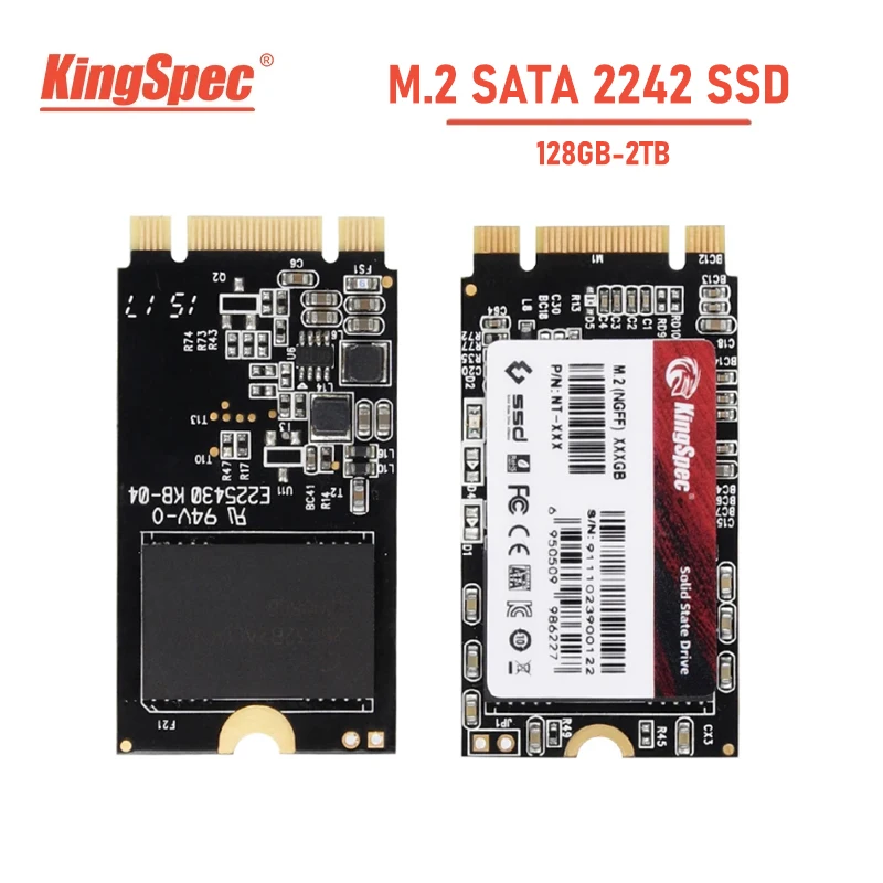 KingSpec M.2 SSD 2 To 1 To 512 Go 256 Go Disque dur 2242 mm NGFF Disque dur interne 128 Go SSD M2 Disque dur pour ordinateur portable Ordinateur de