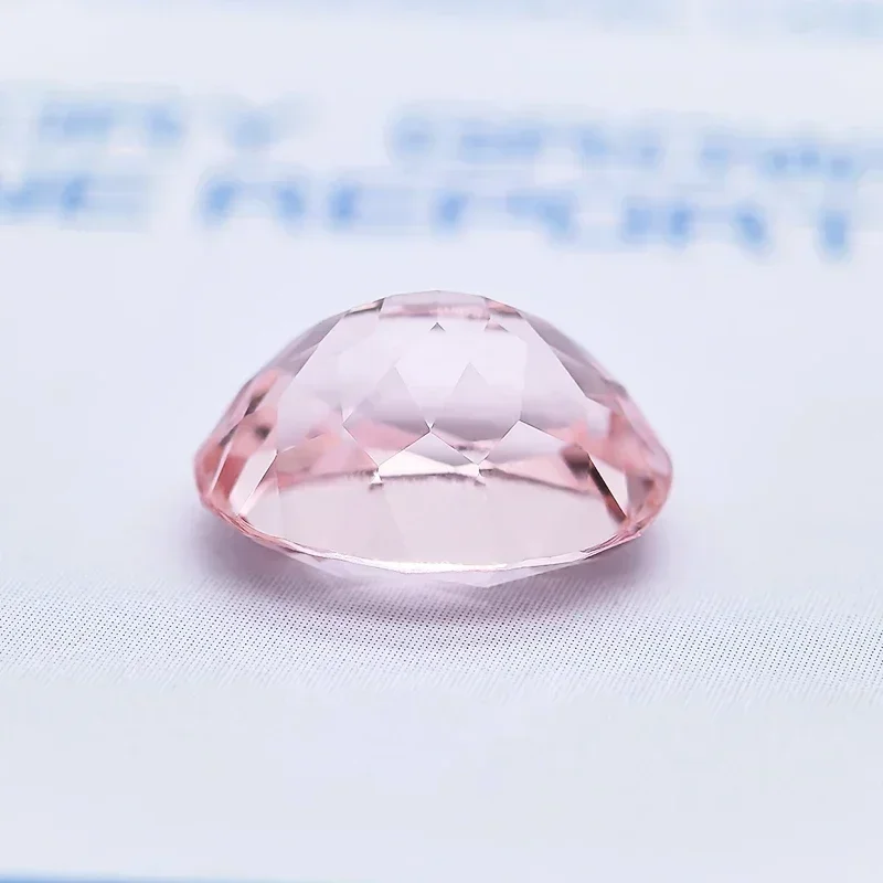 Saphir de laboratoire Morgan Pink Oval Cut Charms, VVl's, Perles de qualité supérieure pour le bricolage, Bijoux, Matériaux de direction, Certificat AGL sélectionnable