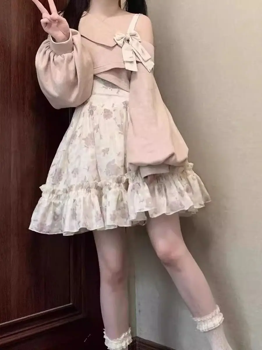 Ensemble deux pièces assorti, haut ort décontracté et moelleux Ter Dr automne hiver Faion pour petites figurines