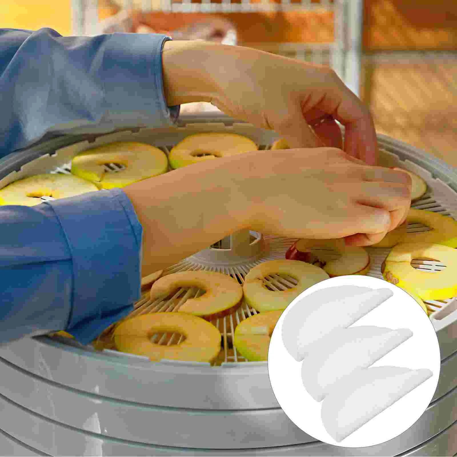 Imagem -03 - Round Reusable Silicone Mats For Food Dryer Folhas Desidratador Forro do Secador de Frutas Mesh Bandejas