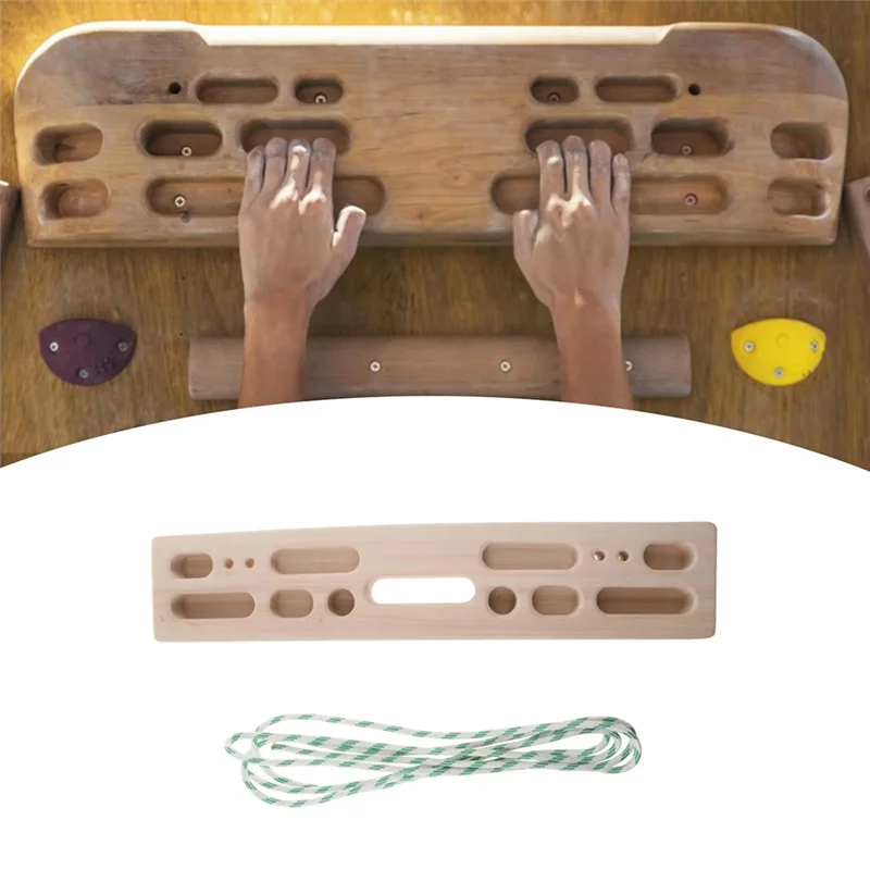 

RTSHE-Wooden Climbing Board Convenient Fingerboard Hanging Training Finger Strength Training Pull-Ups