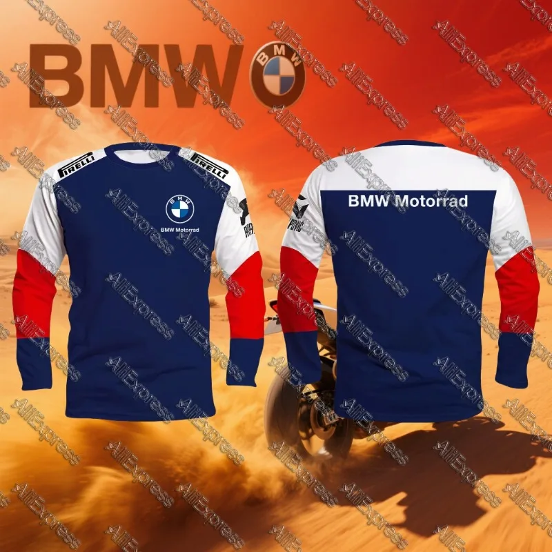 

Мужская быстросохнущая футболка BMW M Power 2022, новая высококачественная спортивная футболка, дышащий, впитывающий пот гоночный костюм с длинным рукавом