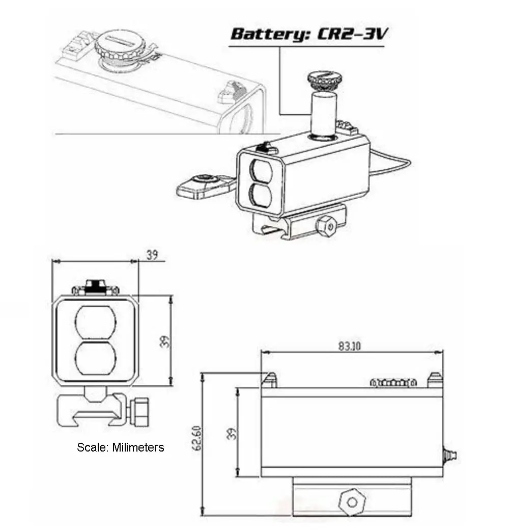 LE-032 Riflescope Mate rangefinder 700M Mini Tactical Outdoor Hunting Shooting Range Finder Archery Crossbow Sight, Customized