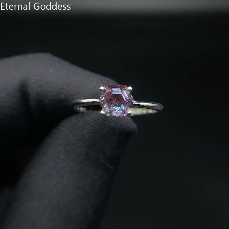 Natural Alexandrite Gemstone Ring for Women Solid 925 Sterling Silver Luxury for Engagement Bridal Gift Luxury Jewelry