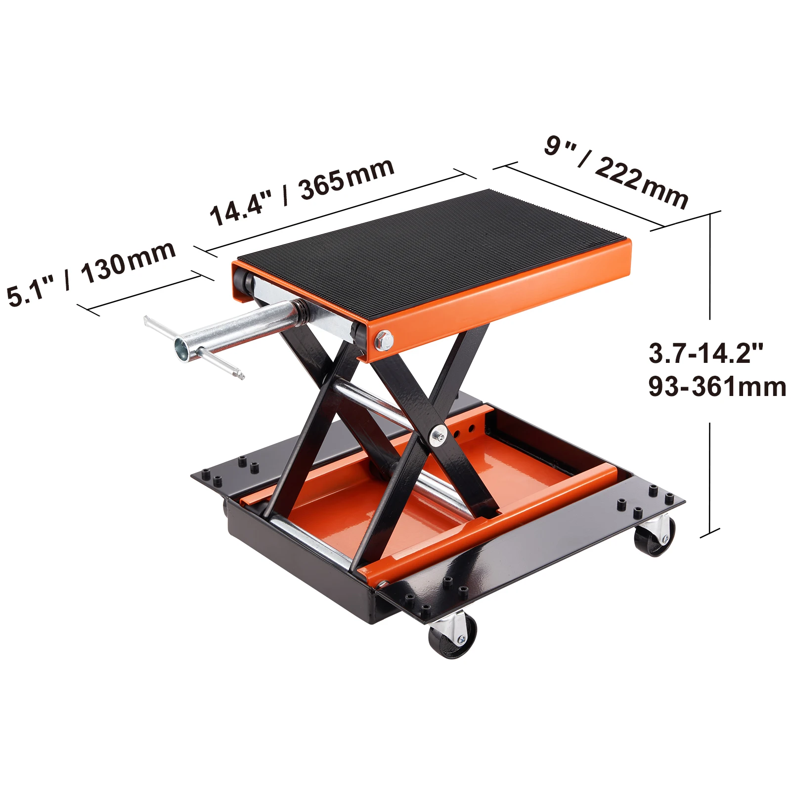 SucceBuy Motorfiets Lift 350/1100/1500 LBS Capaciteit Motorfiets Schaarlift Jack met Brede Dek & Veiligheidspin voor fietsen Motoren