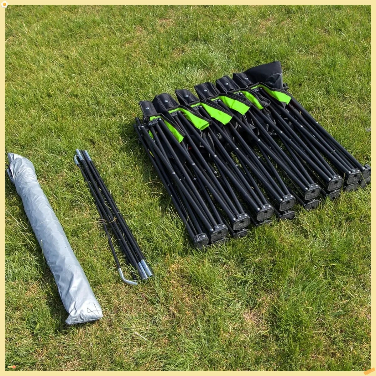 Banco dobrável portátil para time de futebol com abrigo de dossel |   Assentos laterais resistentes às intempéries e de configuração rápida