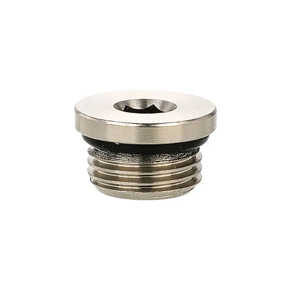 1Pcs M5 G1/8 G1/4 G3/8 G1/2 Pneumatic Fitting Hexagon Socket Sealing Ring Air Connector External Thread Teeth Brass End Cap Plug