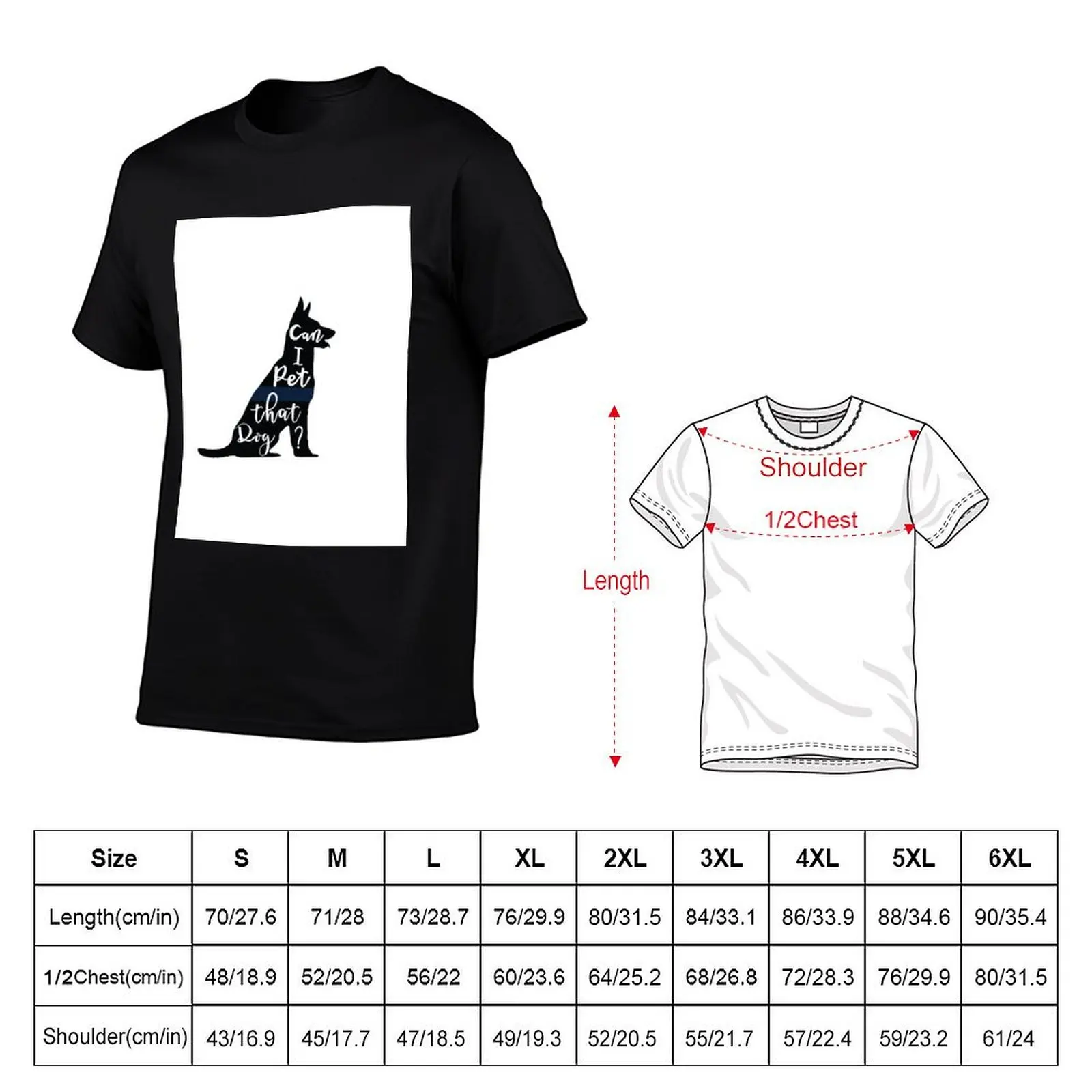 K9 Officer - can I pet that dog? T-Shirt summer tops custom shirt quick-drying anime figures cotton t shirt men