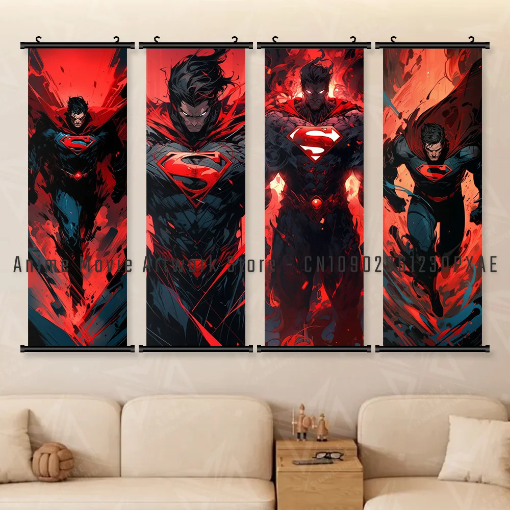 Película Superman decoración del hogar impresiones pared arte cartel Liga de la justicia superhéroe lienzo rollos imágenes pintura colgante sala de estar