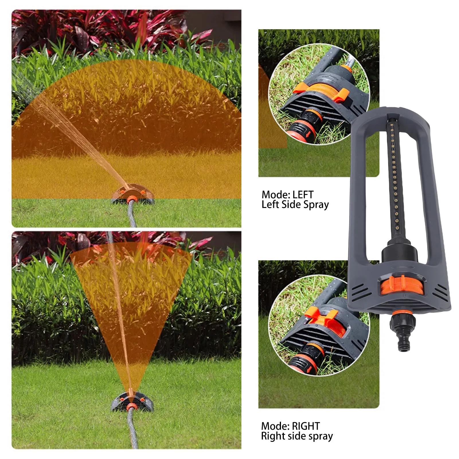 Lawn Sprinkler with Weighted Base 19 Holes Garden Water Oscillating Sprinkler Covers Up to 4000 Sq Ft for Yard Lawn Sprinkler