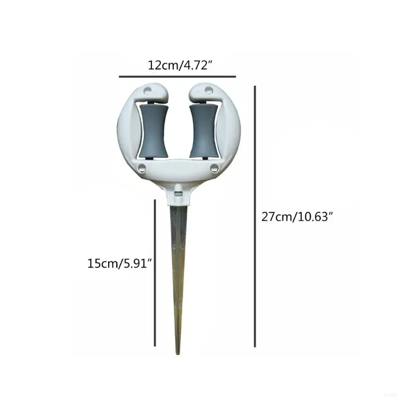 C1FE Garden Slanggeleider Nagelwaterpijp Positionering Houd gladde roller gerichte kop buitentuin tuin irrigatiegereedschap