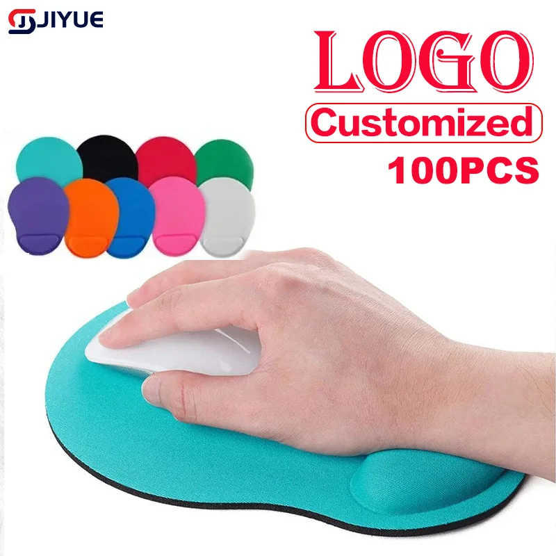 100pcs Customized Keyboard Mouse Laptop Wristband Mouse Pad With Wrist Protect Notebook Environmental EVA Wristband Mouse Pad