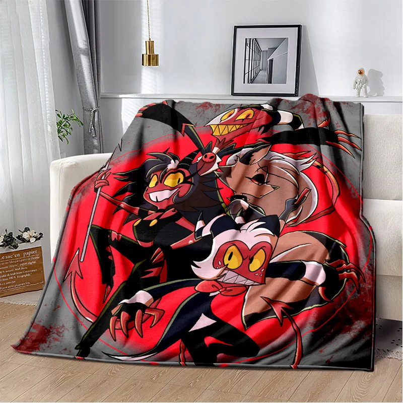 Helluva Boss Blitzo Adult Animation Soft Plush Blanket,Flannel Blanket Throw Blanket for Living Room Bedroom Bed Sofa Picnic Kid