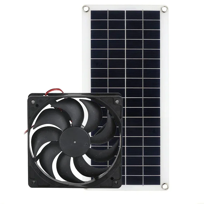 30w 12v Solar Abluft ventilator Luft absaugung 12cm Mini-Ventilator Solar panel angetriebener Ventilator für Hund Hühner haus Gewächshaus rv