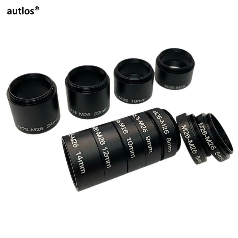 M26 Microscope Objective Lens Adapter Ring M26 x 0.706 Lenses Extender Adaptor for Mitutoyo Microscope