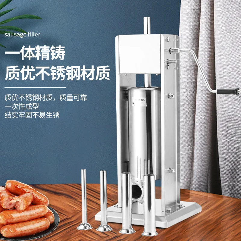 New Stainless Steel Vertical Small Hand Enema Machine Adjustable Sausage Filling Machine Horizontal Sausage Machine