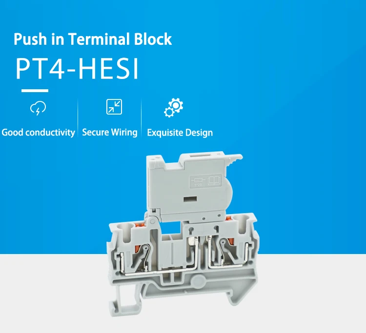 5pcs PTTB4-HESI doppel ebenen sicherungs halter klemmen block din rail 4mm ² 4 drähte stecker pttb 4-hesiled 5*20mm sicherung 24v/220v led – Detail 14